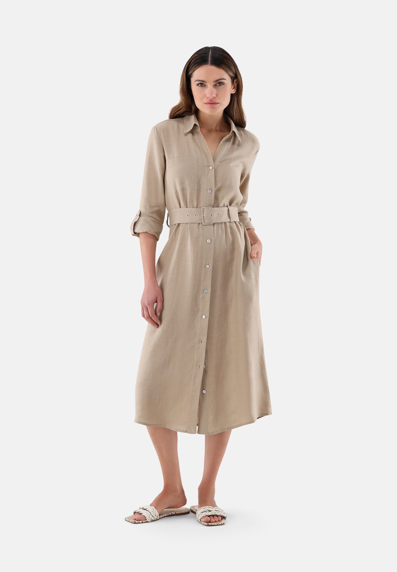 Blusenkleid beige Clearance